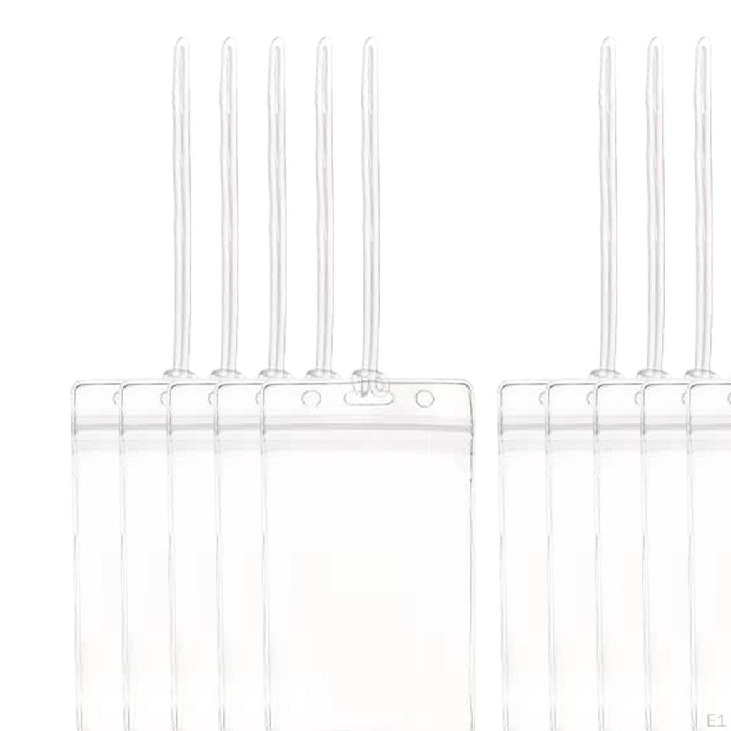 10 Pieces Clear Luggage Tags Suitcase Tag ID Badge Holder Baggage Label Travel Bag for