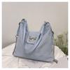 2024 New Korean Style Large Capacity Urban Minimalist Pu Tote Shoulder Bag