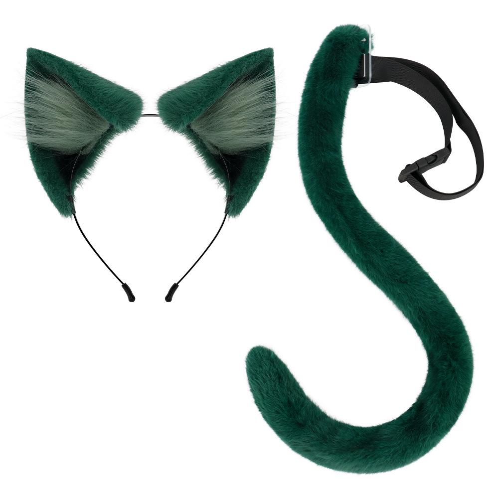 Set Cosplay Whisper: Peluche Ragazza della Farmacia con Cerchietto con Orecchie Animalesche e Coda di Gatto