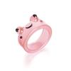 Anello in Resina a Forma di Rana Cartone Animato Bizzarro: Stile Carino e alla Moda per l'Indice o il Dito dell'Articolazione