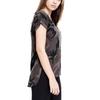 T-shirt HiLo - Urban Classics - Camo - Femme - Col large - 60% coton, 40% polyester