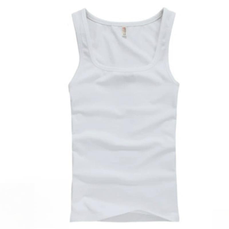 

Мужской жилет из хлопка с квадратным вырезом, мужской летний фитнес, облегающая основа для упражнений, жилет с квадратным вырезом, мужской облегающий крой XXL белый