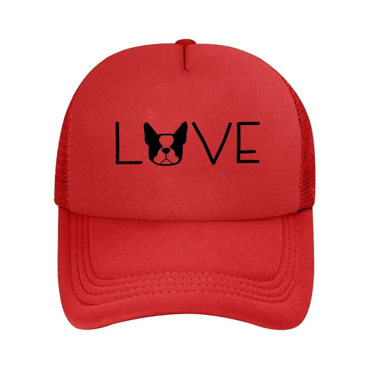Love Dog Pet  Inspired Cute Canine Word Art Design Mesh Baseball Cap One Size