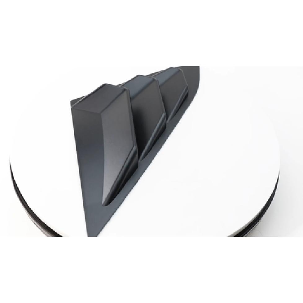 Black Racing Style Rear Side Window Scoop Air Vent/Louver For 16-21 Civic Sedan