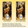 Golden Deer with Crystal Print phone case glass s26 ultra case mobile phones for Samsung Galaxy S26 S25 S24 S23 S22FE Ultra Plus