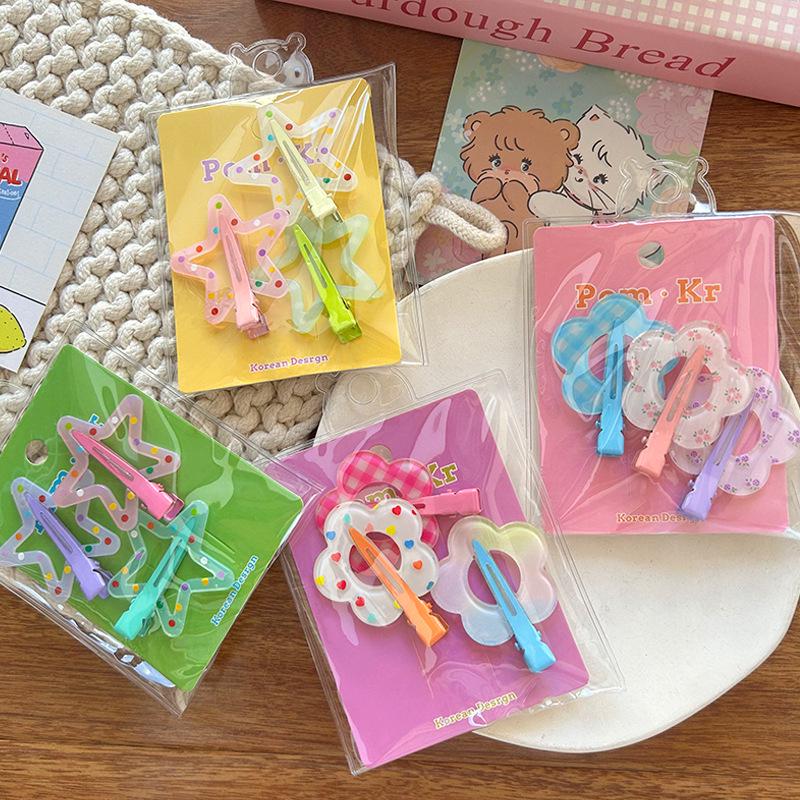 Versatile Floral Polka Dot Hair Clip for Fine Hair