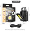 Mini Camping Keychain Light Pocket Multifunctional Clip Flashlight USB Rechargeable Outdoor LED Portable Bright Work COB Lantern