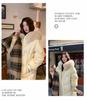 Women's Mid-Length Down Jacket, 2025 Winter, Horn Button Design, Fur Collar, Thickened, Loose Fit Coat.