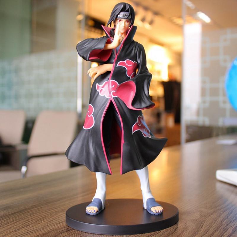 23CM Anime Naruto Shippuuden Uchiha Itachi Akatsuki Organization Gi Dress Up Model Toy Gift Collection Action Figure PVC