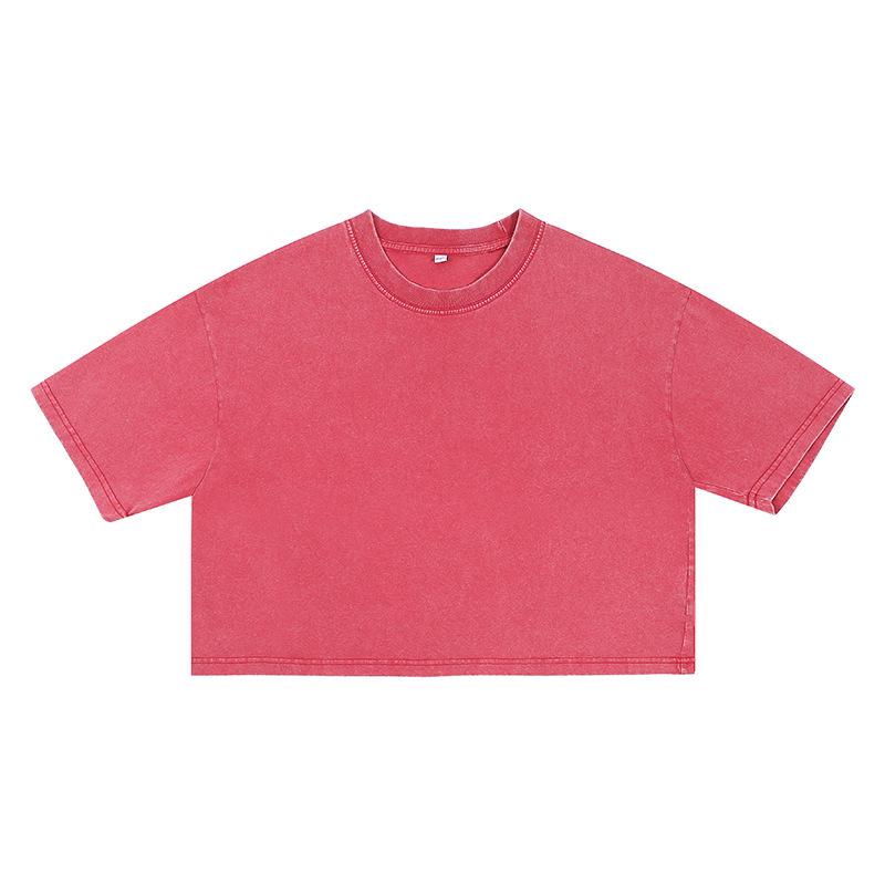 Trendy Loose-Fit Crop Top for Plus-Size - Short-Sleeved Sports T-Shirt