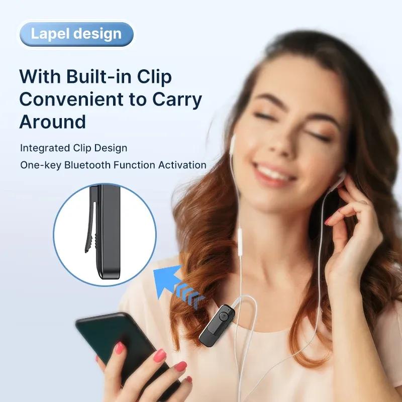 2 In 1 Wireless Bluetooth 5.3 Receiver Transmitter Adapter 3.5mm TF Jack For Car Music Audio Aux Headphones Reciever Handsfree