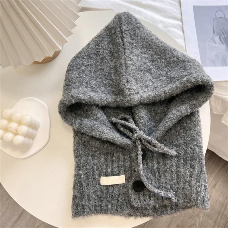 Handcrochet Neck Gaiter Hat for Women Winter Soft Warm Balaclava Hat Shopping Scarf Caps Outdoor Windproof Neckcover Hat