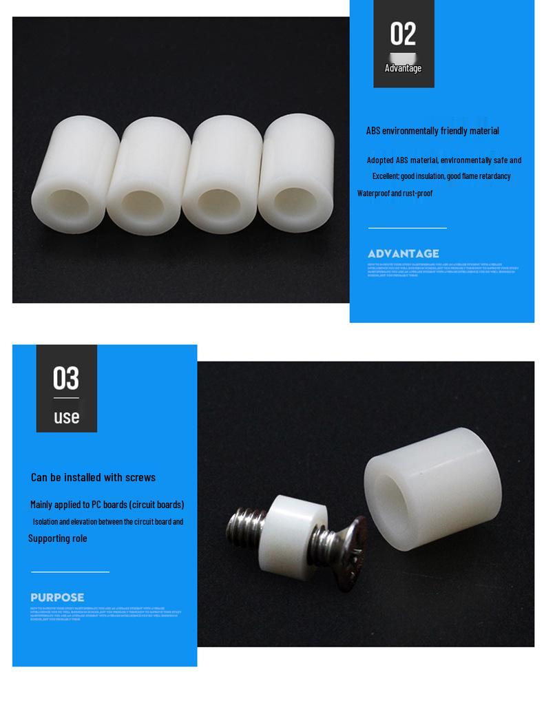 M6 Nylon-Isolierabstandshalter - ABS-Kunststoffscheibe und Stützdichtung
