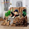 Games Dollar Monopoly Cartoon Money Soft Blankets,Keep Warm Throw Blanket Comfortable Blanket for Picnic Beds Sofa Home Bedroom