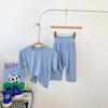 2024 Kids Summer Air-Con Pajama Set: High-Waist Modal Belly Protection for Boys and Girls