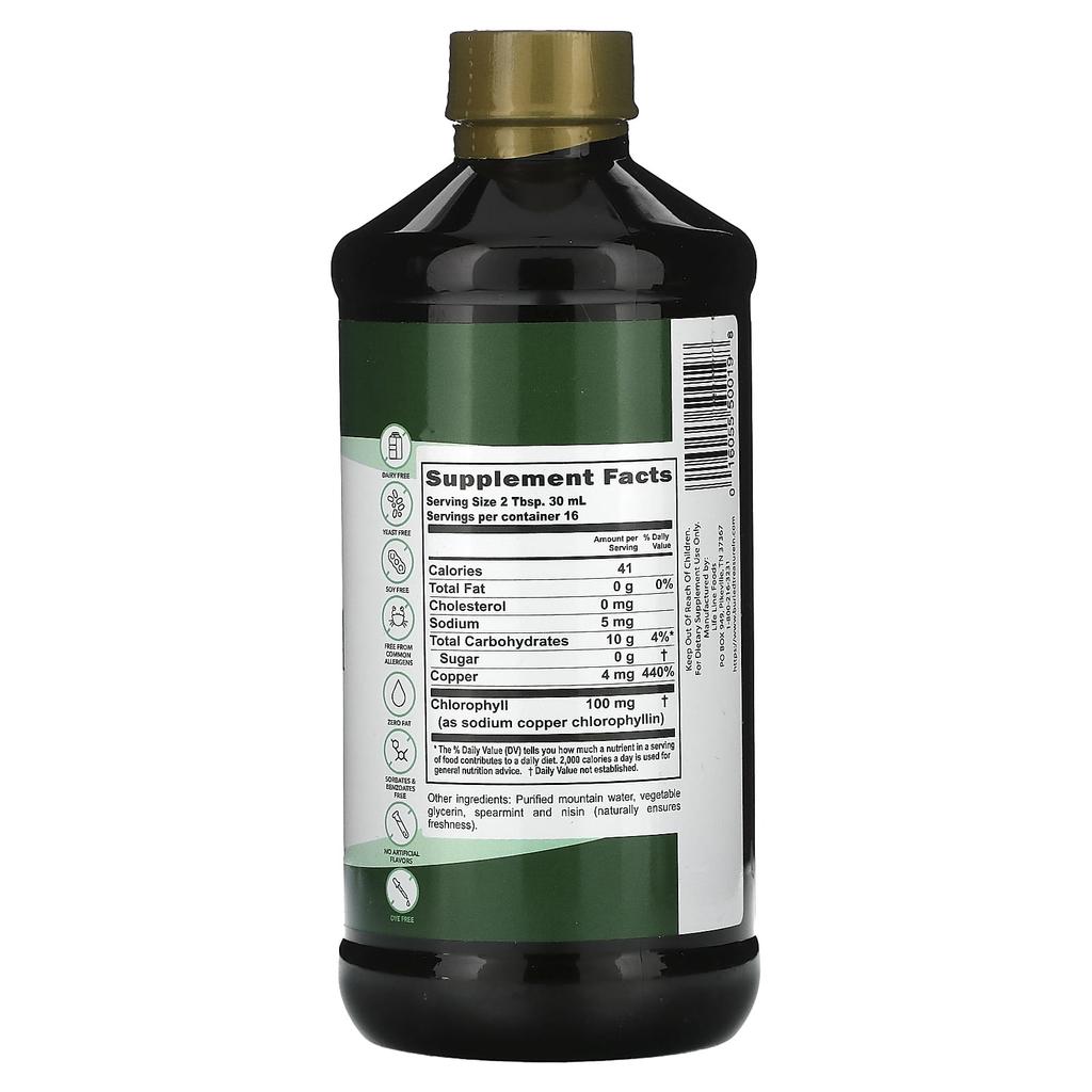 Liquid Chlorophyll, Spearmint Flavor, 480Ml (16.23Fl Oz)