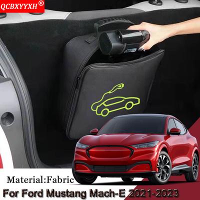 EV Auto Ladekabel Lagerung Tragen Tasche Für Ford Mustang Mach-E 2021-2022 2023 Ladegerät Stecker Steckdosen wasserdicht Feuer Hemmend