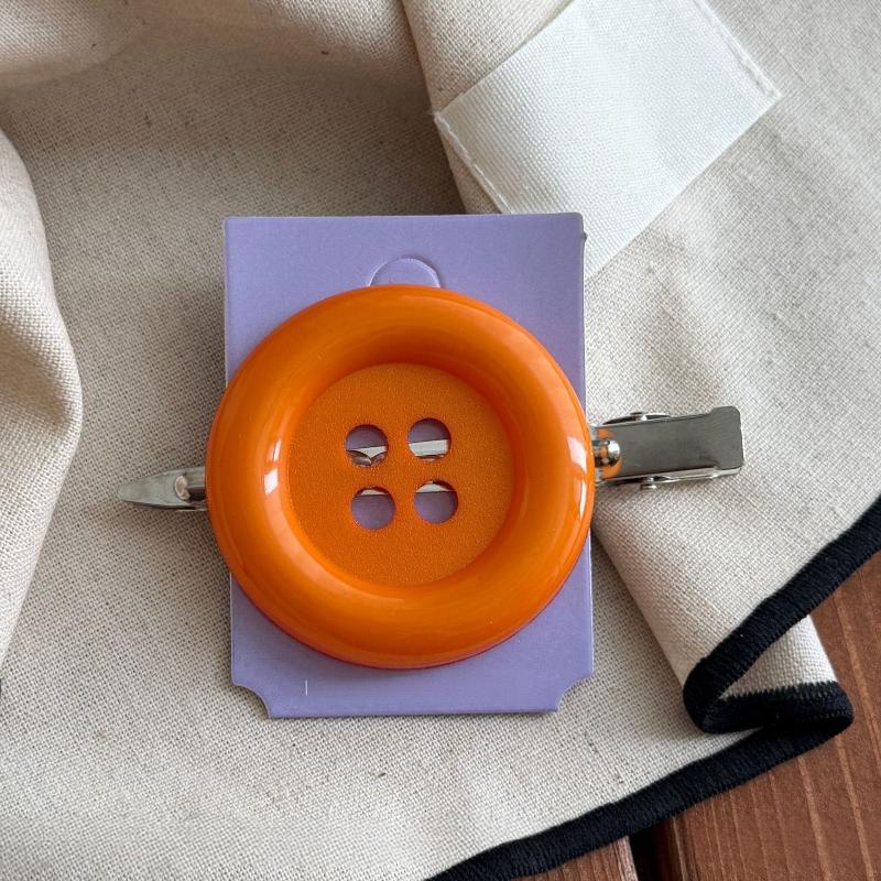Y2K Extra Large Button Side Hair Clip Cute Retro Duckbill Bangs Side Barrettes Hair Accessory For Girls Daily Party Photo Decor
