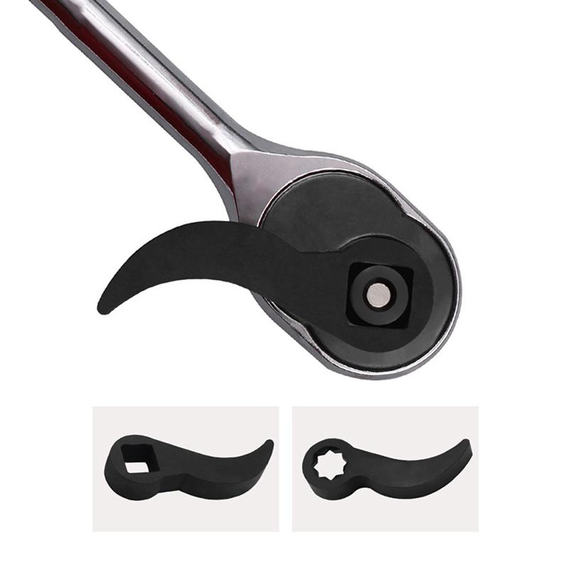 Cheie Fixă Capăt Deschis Arbore Semiax Arbore Transmisie Instrument Demontare Pârghie Tip Corn de Taur Adaptor Cap Bară Unghi Reglabil Pentru Clichet 1/2 3/8