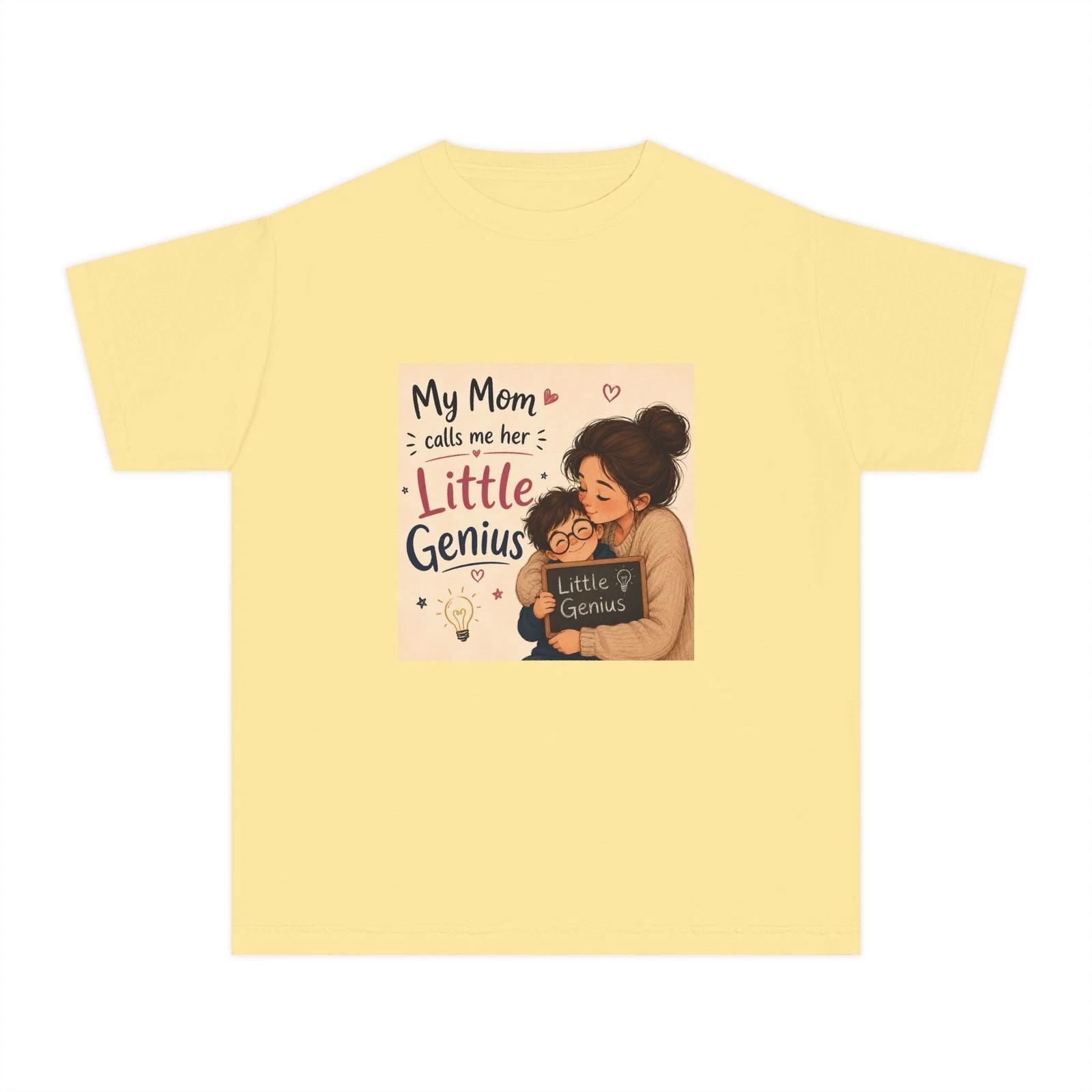 Youth Tee — My Mom Calls Me Her Little Genius Kids Graphic T‑Shirt S