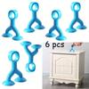 6pcs DIY Soft Silicone Door Stopper Wall Protector Strong Double Suction Cup Door Handle Bumper Mute Protect Walls Furniture Fittings