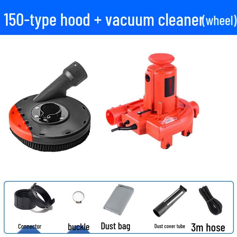 Dustproof Cover for Angle Grinder - Protective Polishing Vacuum Cover for Stone Concrete, Fits 100/125 Type Hand Grinders.