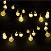New Solar Crystal Globe LED String Lights LED Solar Outdoor Light IP65 Fairy Light Wedding Garland for Garden Party Decor