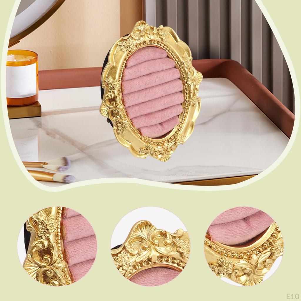 Vintage Display Stand Baroque Holder,Portable Resin Versatile Organizer Ear Tray for Store