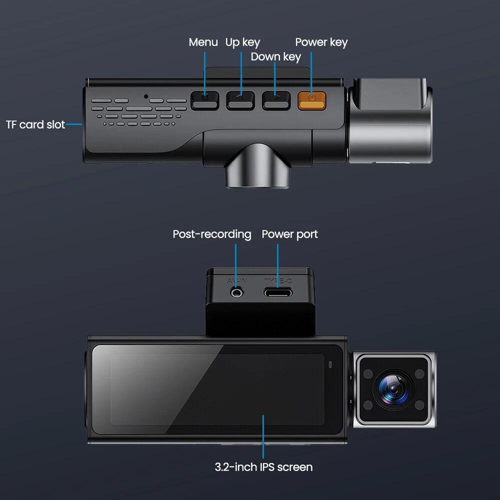 2/3-channel In-car Dashcam, UHD 4K High-definition GPS WiFi Camera, Car DVR Camera