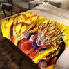 1PC Son Goku  Print Flannel Blanket, High Quality All Seasons, Home Decor, Warmth and Comfort, Perfect for Christmas Gifts