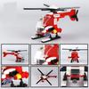 Firefighter Helicopter Aircraft Series Fire Plane Building Blocks Bricks Kits Classic Model