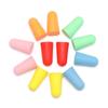 Random Color Travel Sleeping Soft Rebound Anti-noise Earmuffs Tapered Earplugs Polyurethane Foam