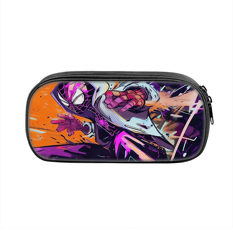 Spiderman Student Pencil Case With Polyester Material And Large Storage For School Supplies