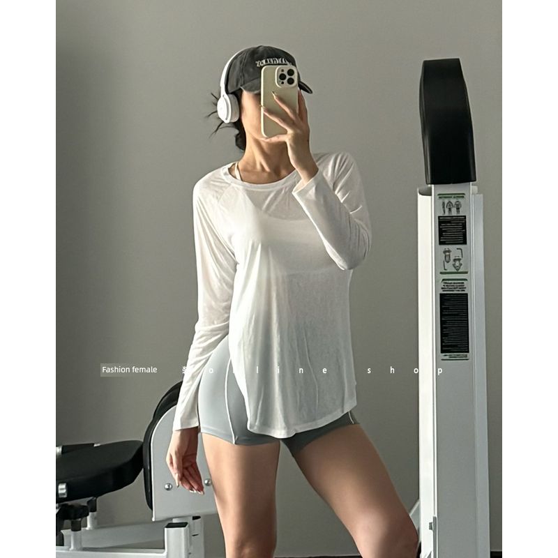 

Легкая Весна и Осень Элегантная Красота Одежда для Тренировок Спины Скрывающая Жир Йога White L