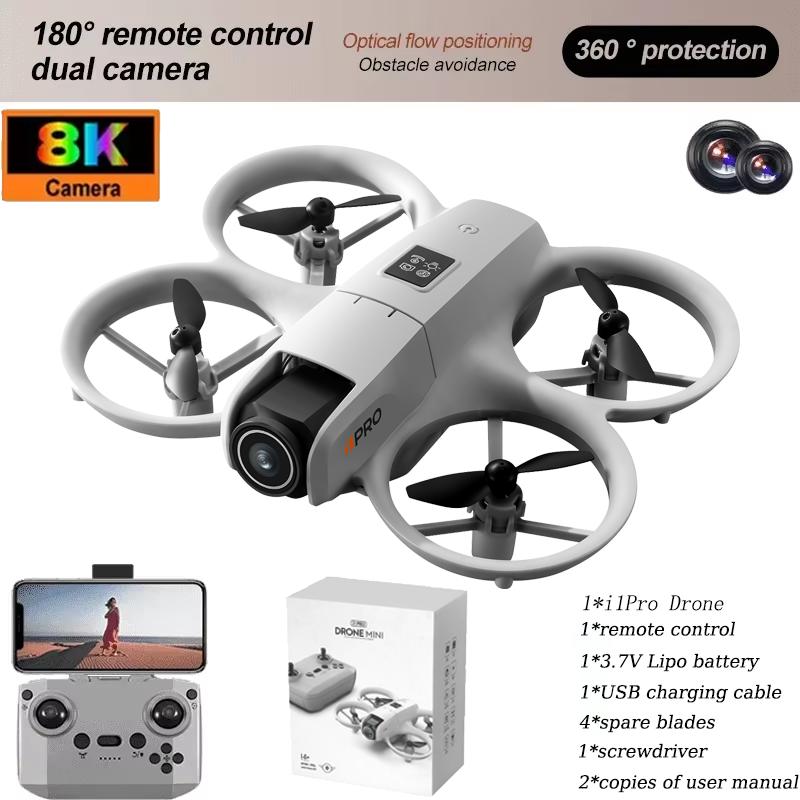 New I1Pro Mini Drone Brushles Motor Professional 8K HD Camera Optical Flow RC 5G WiFi GPS Obstacle Avoidance Quadcopter Toy Gift