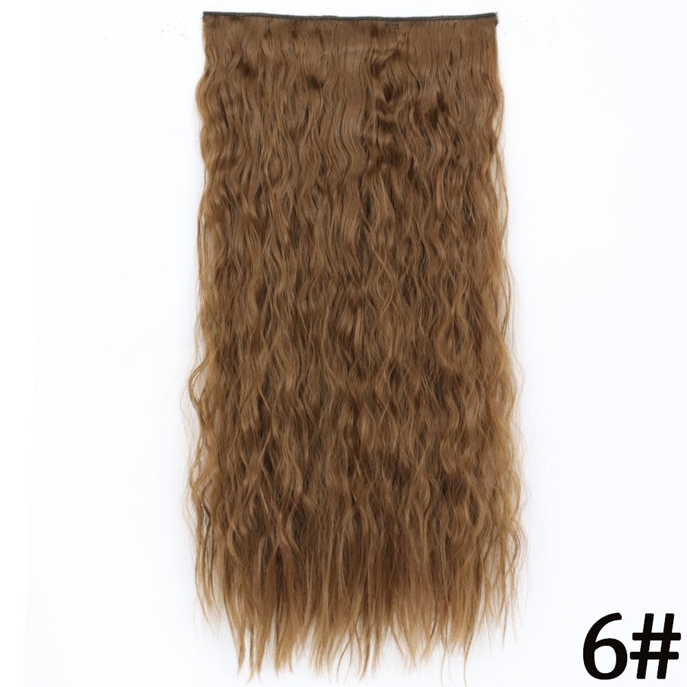 MERISIHAIR Women Fashion Long Straight Synthetic Fiber Hair Extensions 5 Clips Invisible Hairpiece for Daily Wear
