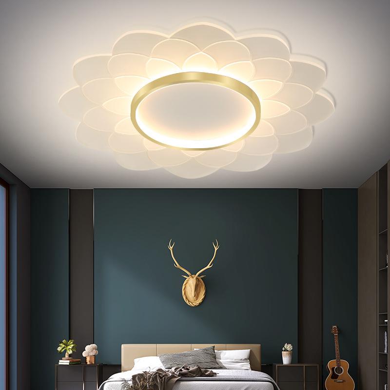 Modern Simple Led Creative Flower Room Light Warm Romantic Round Dining Room Lamps and Lanterns
