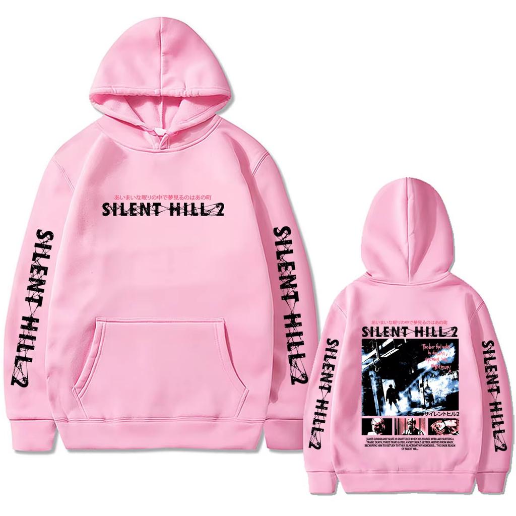 Silent Hill Limited Game Graphic Hoodie Unisex Vintage Oversized Fleece Pullover Sweatshirt Soft Fabric Streetwear Daily Outfit Harajuku Y2K Style