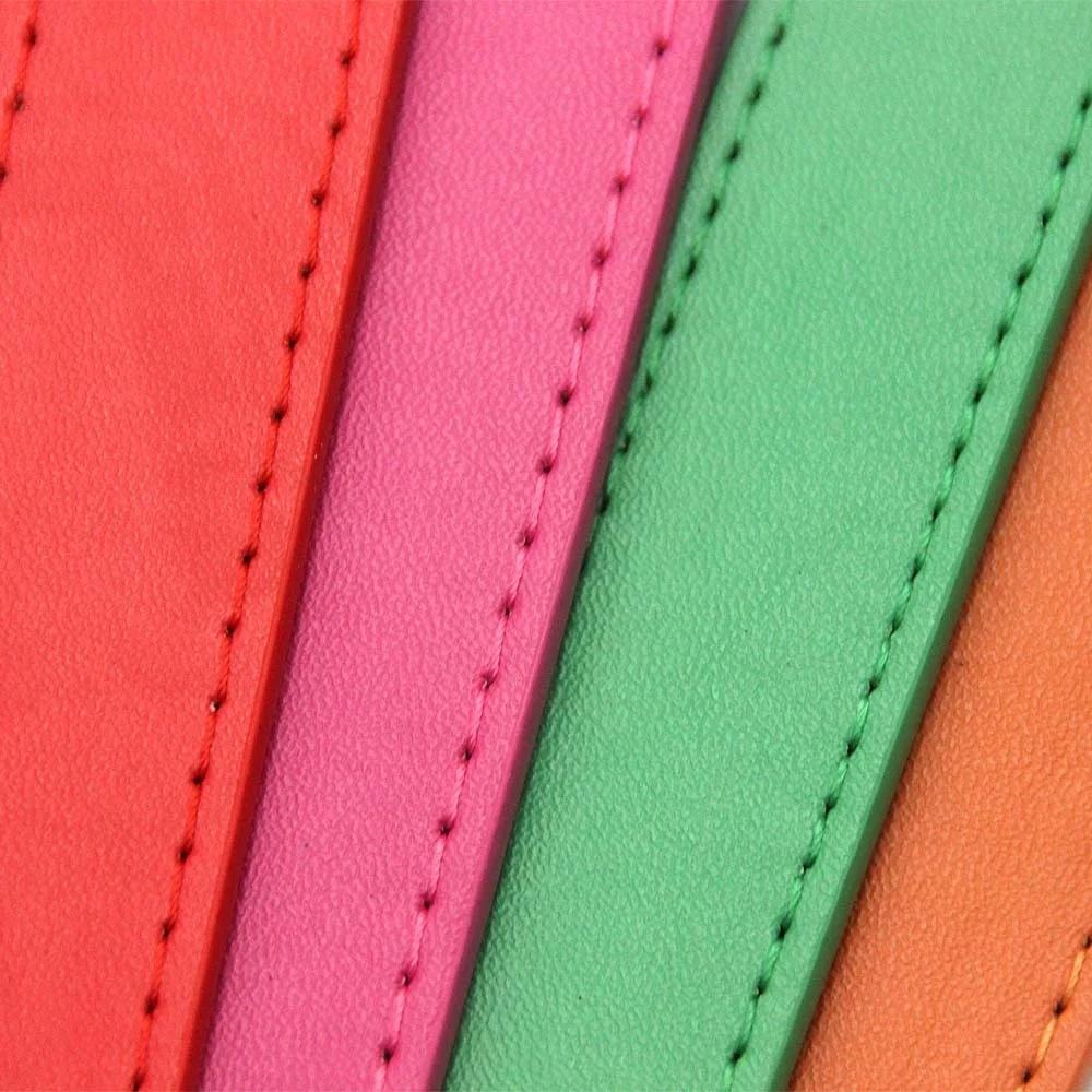 Coleira de couro de cor sólida para cachorro, colar ajustável para gato, alça de pescoço para filhotes, adequada para cães médios e pequenos, suprimentos para animais de estimação XS-XL