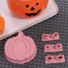Plastics Pumpkin Cookie Cutter 3D Pumpkin Biscuit Embosser DIY Pumpkin Cookie Cut Mold  Halloween