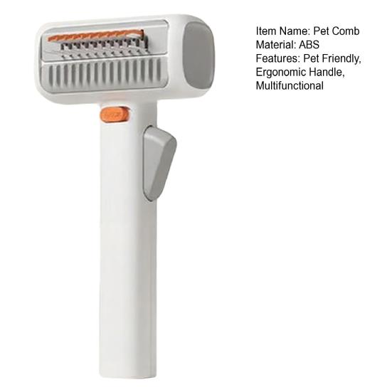 Pet Detangling Grooming Comb 2-in-1 Gentle Undercoat Rake Deshedding Brush Removes Mats Tangles Loose Fur for Long Short Hair Cats Dogs