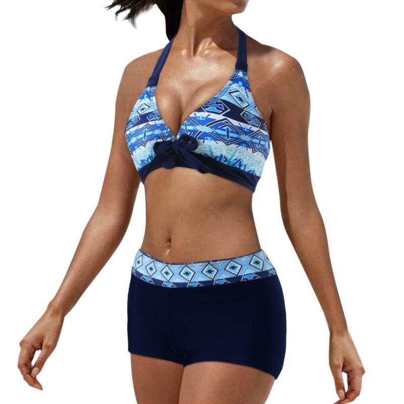 Swimsuit Split Two-piece Swimsuit Boxers Straps Bikini Conservative Swimsuit Swimsuit Cross