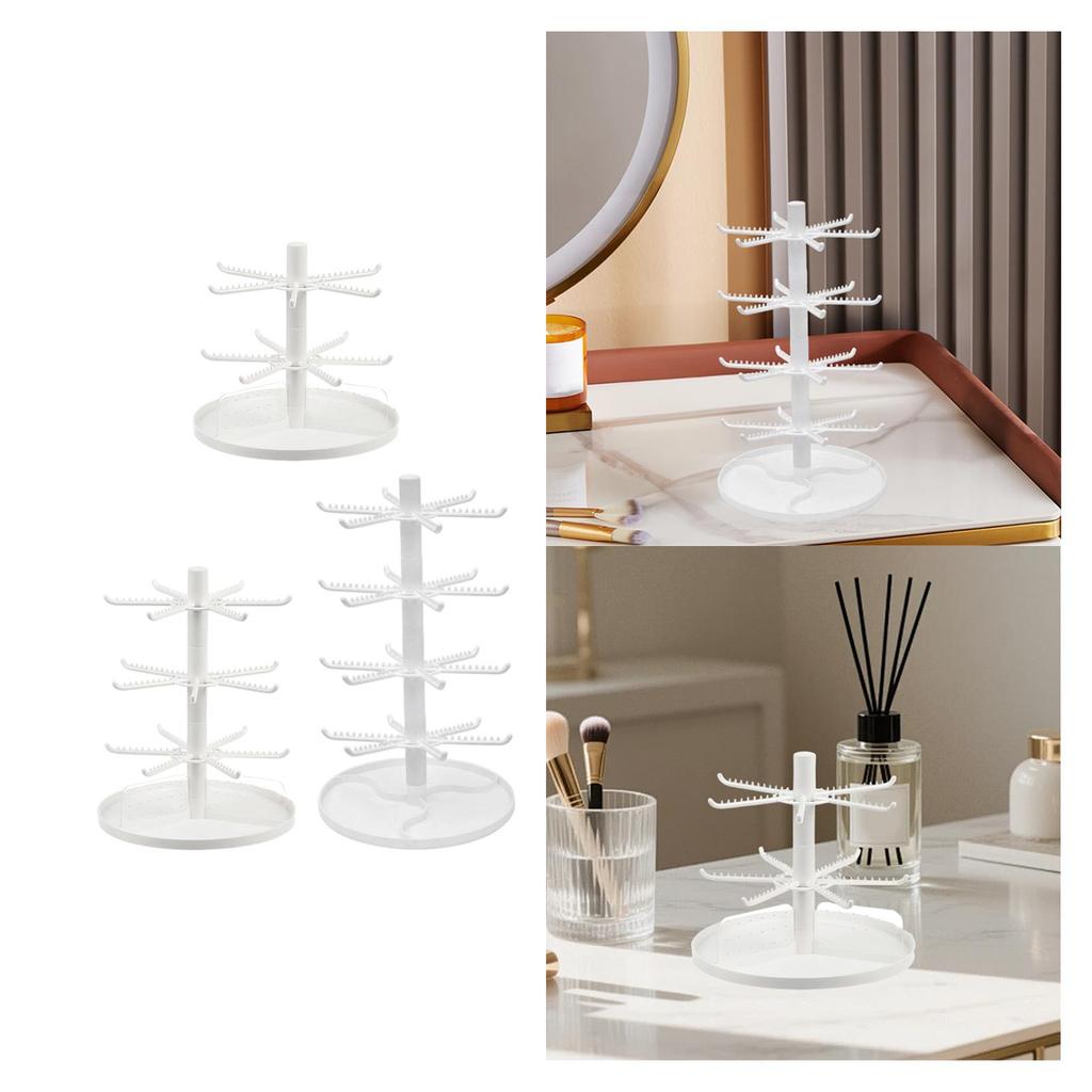 Jewelry Display Stand Hanger with Storage Tray Multifunctional for Hair Accessories Dresser
