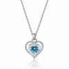 Ocean Heart Necklace: Women's Titanium Steel Valentine's Day Gift - High-End Non-Fading Heart-Shaped Light Luxury Pendant