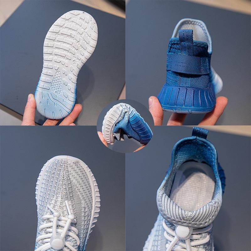 Pánské a dámské dětské boty, síťované prodyšné dětské tenisové boty, letní nové univerzální tenisky s měkkým dnem a pleteným lemem