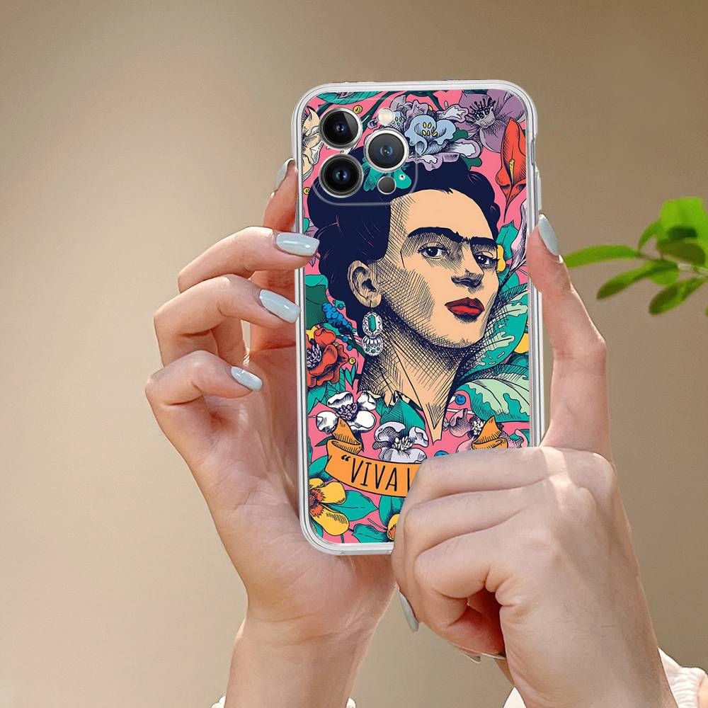 Fashion F-Frida K-KahlosS Phone Case For IPhone 11 13 16 12 17 14 15 Pro Max Plus Soft Clear Back Cover Coque