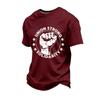 Men's Loose Fit Casual Short Sleeve T Shirt Labor Day Printed Graphic Tee Crew Neck Comfortable Cotton Blend Shirt for Everyday Wear
