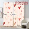 Set Of 2 Flat Printing Jit Curtains Without Rod Heartfelt Harmony Popular Curtain Cloth Durable Polyester Fabric