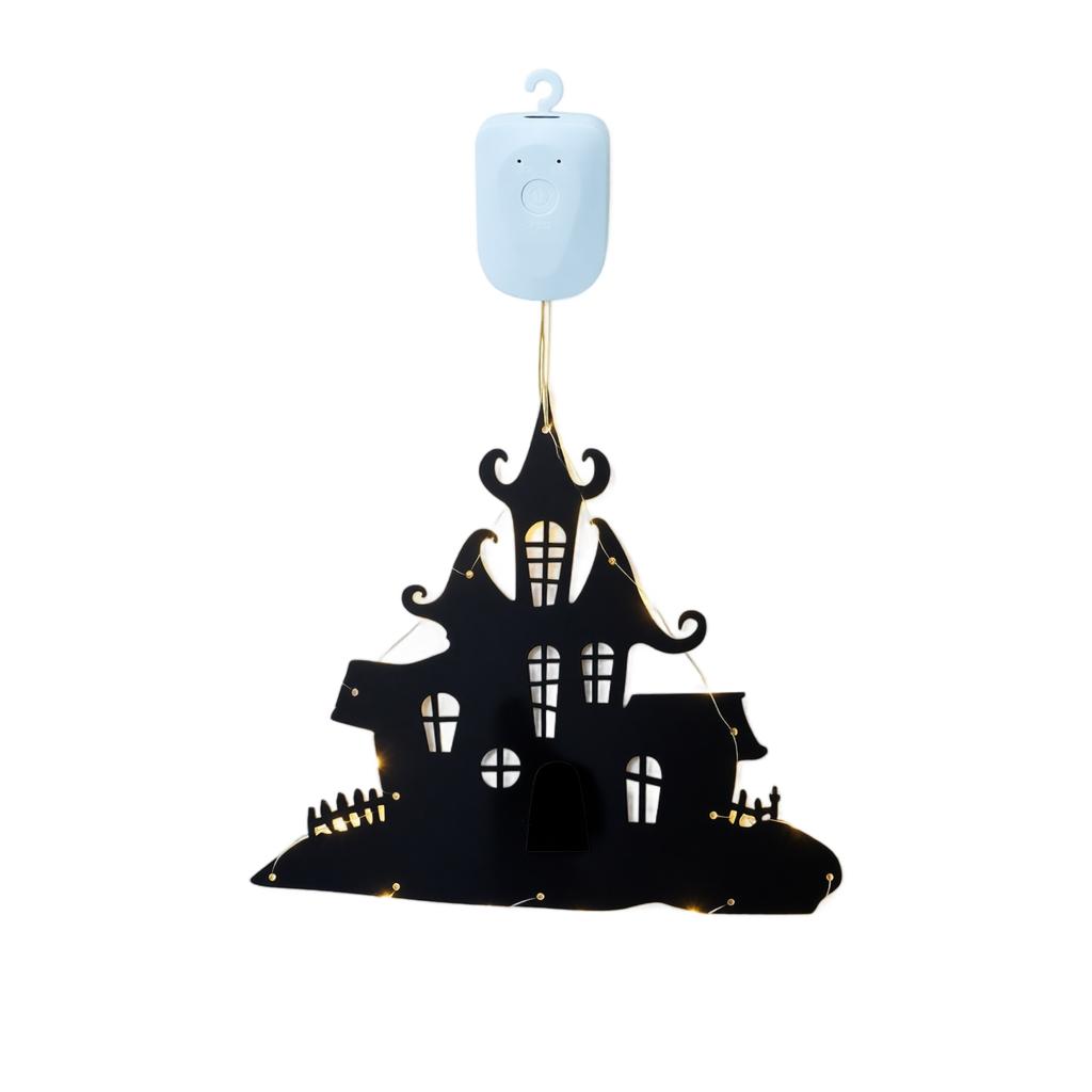 Halloween Hanging Decorative Light with Rechargeable Button Battery for Indoor Outdoor Party Decor