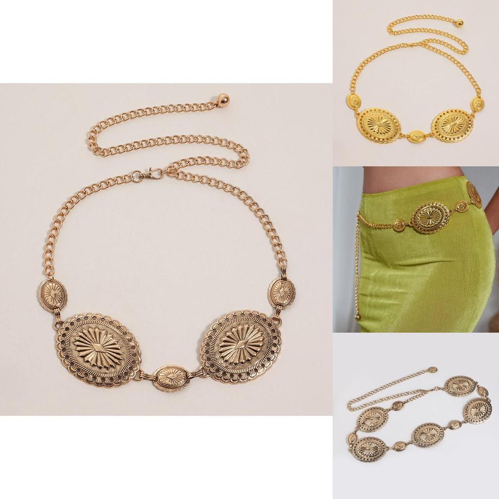 Elegant Metal Womens Waist Chain With Carved Detailing For Summer Fashion Accessory
